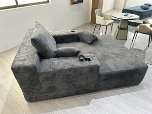 Sofá Modular Convertible de Lino Calm Relaxed Nook, con Múltiples Cojines, Compresible, para Villa, Ocio, Relax - Product Image 5
