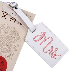 Mr&Mrs Embroidery Suitcase Luggage Tag Bag Pendant Travel Accessories Name ID Address Personalized Label Wedding Favors & Gifts