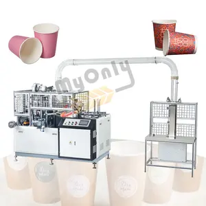 MY High Speed 6kw Voll automatische 32 Unzen Papier Wasser becher Form Einweg becher Maschine