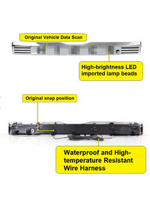 Luces Traseras LED WZXD, Lámpara para la Tapa del Maletero, Adorno para la Puerta Trasera, Accesorios para Hiace 2019 - Product Image 3