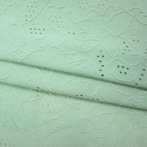 Vente en gros textile trou jacquard tricoté tissu teint uni élasthanne spandex telas punch tissus jacquard <span class=keywords><strong>pour</strong></span> vêtements - Product Image 5