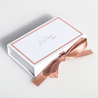 Boîtes d'Emballage Magnétiques en Papier de Luxe Faits Main pour Faux Ongles Vides en Gros avec Fermeture Ruban et Logo Personnalisé
