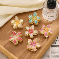 Pince à cheveux élégante en alliage de zinc, motif frangipanier/plumeria, haut de gamme, romantique, décontractée, pour femme, personnalisable