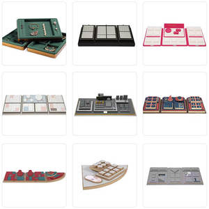 Mostrador de exhibición de joyería de PU personalizable al por mayor de fabricantes chinos, bandeja para pendientes, contenedor de joyería - Product Image 4