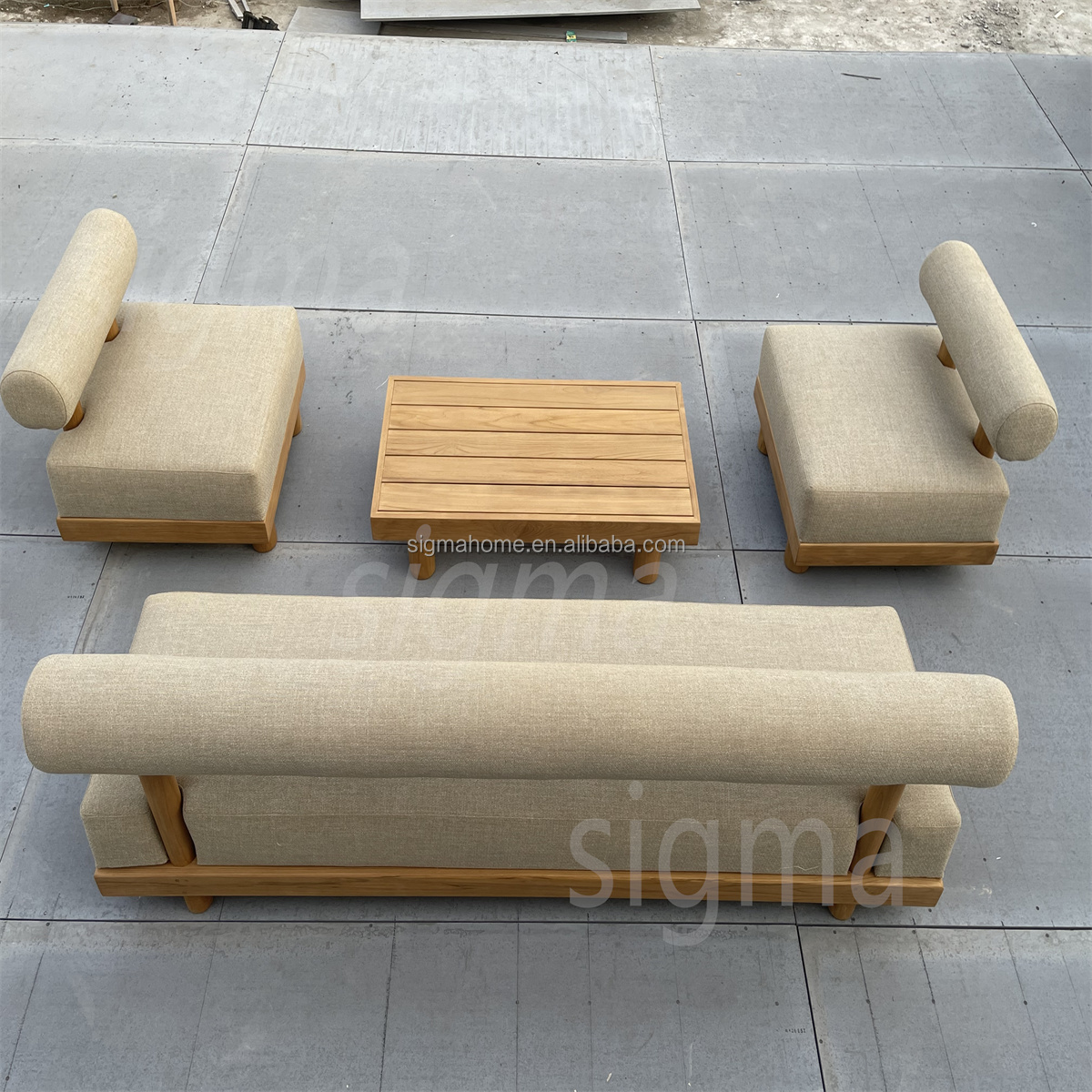 High End Customized CELLINA MODULAR SOFA Sectional Modern Teak Patio Sofas