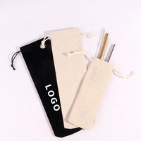 Pochette personnalisée en coton et lin avec cordon de serrage pour couverts, sac de rangement pour cuillères à café, pochette de protection pour cuillères de table