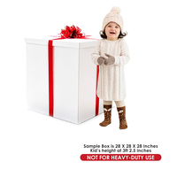 8295 coffrets cadeaux blancs extra larges de style élégant avec des rubans rouges pour un grand cadeau coffrets cadeaux surprise d'anniversaire durables grands