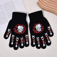 Nouveaux Gants Mi-Doigts en Tricot Chaud Antidérapants Motif Squelette Crâne Griffe de Fantôme pour Halloween 2026 – Idéaux pour le Fitness, le Cosplay et les Fêtes