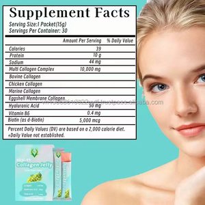 Gelatina de Colágeno Complejo Multi-Colágeno Personalizada para Adultos, 10000 mg, Gelatina de Belleza que Apoya la Salud de la Piel con Biotina, Suplemento de Colágeno - Product Image 2