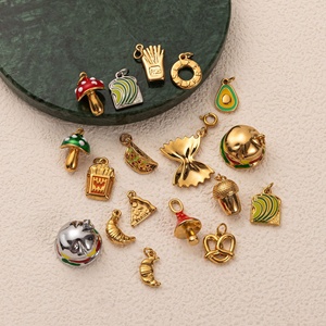 Wholesale <strong>Charms</strong> for Bracelets Stainless Steel 18K Gold Platedcustom Bracelet <strong>Charm</strong> Dijes Para Pulsera - Product Image 3