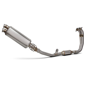 Sistema de Escape Completo Modificado para Motocicleta, Kit de Escape de Acero Inoxidable, Tubo de Enlace Medio Delantero, Silenciador AKRA S9 con DB Killer para CFMOTO 450MT - Product Image 1