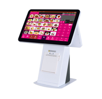 Terminal de point de vente intelligent à double écran ZHONGJI A5, Intel I3, Wi-Fi 6, caisse tactile tout-en-un pour pharmacie et restaurant