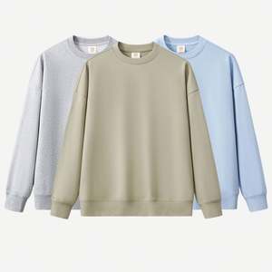 Vente en gros Sweat ras du cou surdimensionné et lourd de haute qualité 400 grammes Sweat-shirts en éponge française avec logo personnalisé pour hommes - Product Image 1