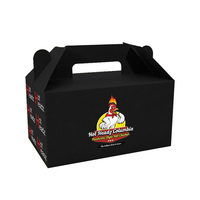 Maßgefertigte Koreanische Hähnchenboxen für Takeaway-Essen, Kartonagen für Gebratenes Hähnchen mit Griffen von HONPAK
