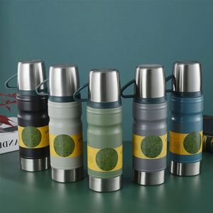 Juego de regalo de botella con aislamiento de acero inoxidable 304 personalizado de negocios con una taza, caja de regalo con dos tapas, botella de agua/ - Product Image 6