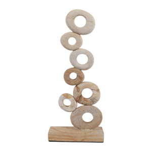Scultura ad anello impilabile in pietra Palimanan, ornamento decorativo per la casa e l'ufficio - Product Image 4