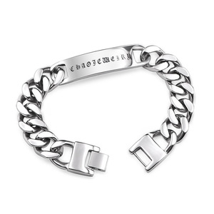 <b>Titanium</b> Steel Punk Bracelet Men's Cuff <b>Chain</b> Link CE524 Minimalist Trendy Jewelry - Product Image 5
