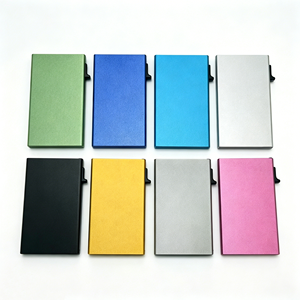 <span class=keywords><strong>Porte</strong></span>-cartes escamotable en <span class=keywords><strong>aluminium</strong></span>, fin et minimaliste, en métal, pour hommes, avec logo personnalisé, vente en gros – Meilleure vente - Product Image 5