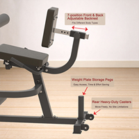 Appareil de musculation des jambes multifonctionnel réglable pour extensions et curls, robuste, à charge par plaques, pour presse à jambes
