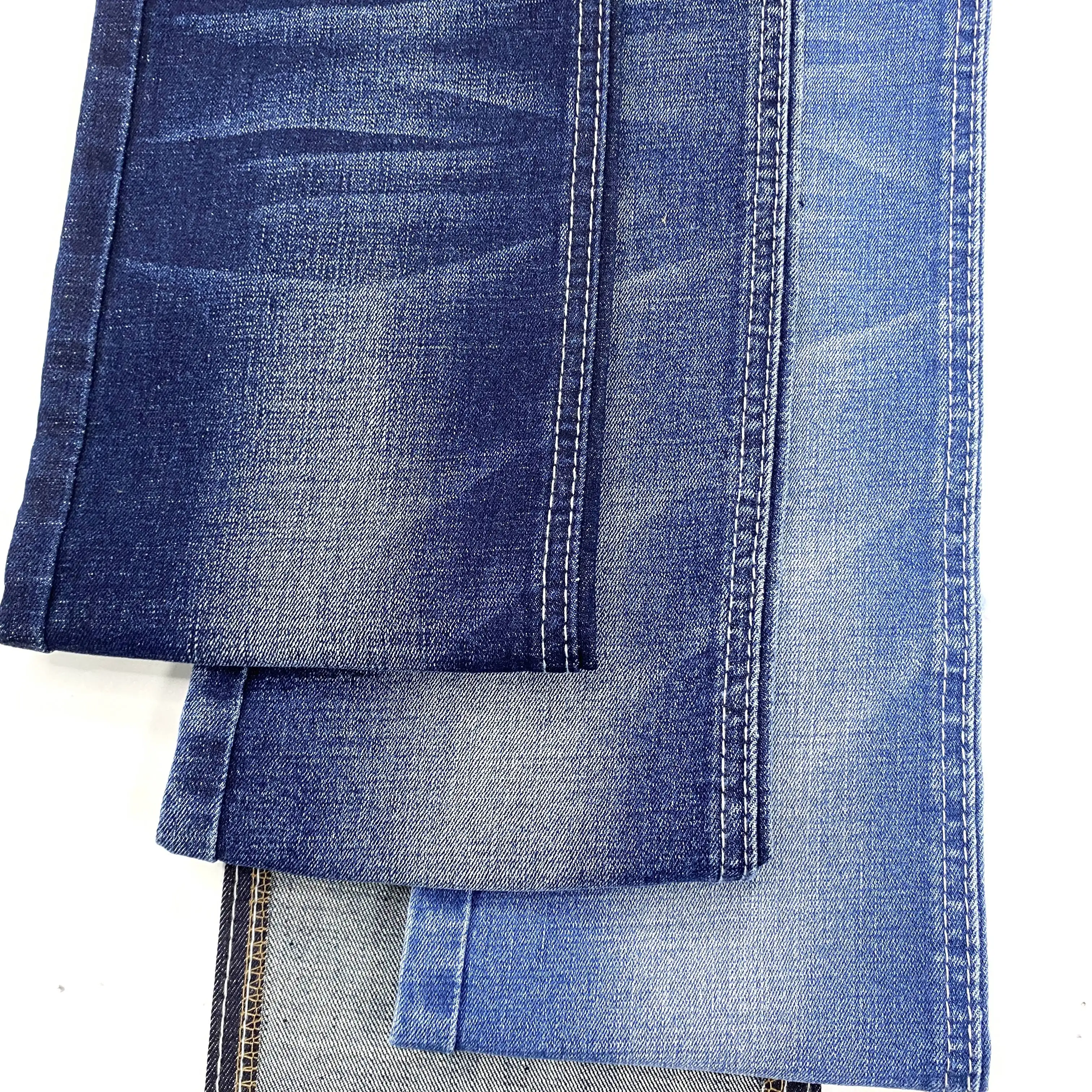 10s Open end yarn denim fabric ladies stretch jeans medium weight full width 160cm