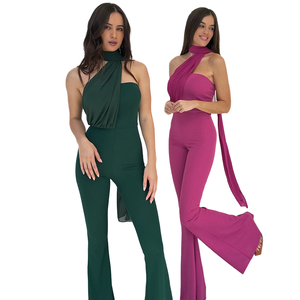 Nuevo Mono Elegante de Noche para Mujer 2024, Estilo Halter, Asimétrico, Casual, Ropa Urbana Y2K, Prenda Moldeadora de Verano - Product Image 4