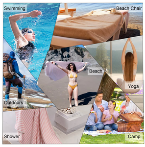 Grande serviette de plage-Fibre ultra-fine 35*70-in Shore Serviette de <span class=keywords><strong>piscine</strong></span> imprimée en forme de cœur simple, douce, adaptée aux adultes - Product Image 5
