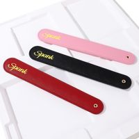Pagaie de fessée en cuir premium, longue, imprimée, pour fessées, équipement de bondage de luxe, jouets sexuels pour adultes pour couples