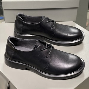 Comfortable cowhide men's shoes for business formal wear lace-up men's casual leather shoes comfortable mid-aged <b>driving</b> shoes - Product Image 2