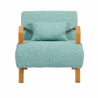 Fauteuil lounge rembourré VANBOW Home Accent avec structure en bois et coussin moelleux pour salon, fauteuil de lecture pour chambre à coucher