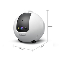 Robot intelligent pour animaux de compagnie, contrôlé par application, avec caméra HD et vision nocturne infrarouge, pour chiens et chats.