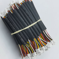 Kabel Harness Kustom dengan Konektor Plastik Putih Dua Ujung dan Selang Pelindung PVC Hitam untuk Interkoneksi Papan Kontrol