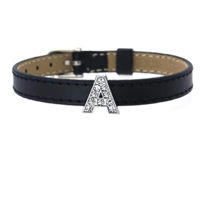 ขายอุปกรณ์ DIY คลาสสิก โลหะผสมสังกะสี A-Z ประดับเพชรเทียม ขนาด 20 มม. ตัวอักษรภาษาอังกฤษแบบเลื่อน สำหรับทำสร้อยข้อมือ DIY - Product Image 3