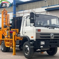 Foreuse hydraulique populaire de type camion à moteur diesel pour puits d'eau, profondeur 200m, à vendre