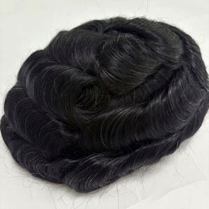 Prótesis capilar para <span class=keywords><strong>hombre</strong></span> <span class=keywords><strong>de</strong></span> <span class=keywords><strong>cabello</strong></span> humano virgen natural con borde <span class=keywords><strong>de</strong></span> PU y encaje suizo fino <span class=keywords><strong>de</strong></span> <span class=keywords><strong>color</strong></span> <span class=keywords><strong>rojo</strong></span> premium. - Product Image 2