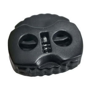 Juke Plastic Cord Buckle Double Hole <b>Spring</b> <b>Clip</b> Buckle For Bags And Apparel Black Durable Eyelet Buttons - Product Image 1