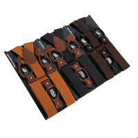 Bretelles universelles vintage à rayures de 2,5 cm avec clip, 100 % polyester, boucle en fer, pour garçons et filles, taille personnalisée, automne BY3803