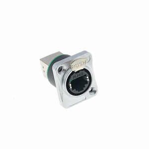 Nguồn Nhà máy cung cấp 180 ° 8P8C RJ45 nữ bảng điều khiển gắn kết nối khung gầm 180 ° 8P8C Internet lá chắn kết nối vật liệu đồng - Product Image 3