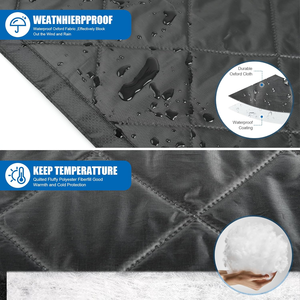 <span class=keywords><strong>Rideau</strong></span> de <span class=keywords><strong>porte</strong></span> isolant thermiquement 39" x 83" en tissu Oxford matelassé avec rembourrage en coton épais pour portes de patio avant en hiver - Product Image 6