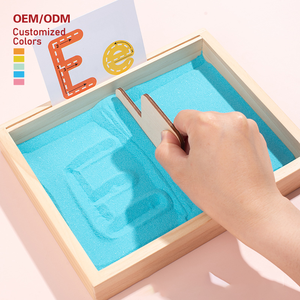 Premium Customizable Wooden Sand Scraping Box for Sensory Play OEM/ODM Natural Texture Tool for Kids' Tactile Exploration - Product Image 1