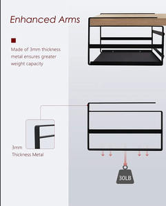Cesta de estantería moderna de Metal montada en la pared, estante de organización colgante, estante de almacenamiento para cocina, despensa, armario, Mostrador de escritorio - Product Image 5