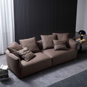 Sofá moderno y ligero de lujo para sala de estar, <span class=keywords><strong>chaise</strong></span> <span class=keywords><strong>longue</strong></span> de tela en forma de L, combinación de sofá francés de cuero europeo, muebles para el hogar - Product Image 5