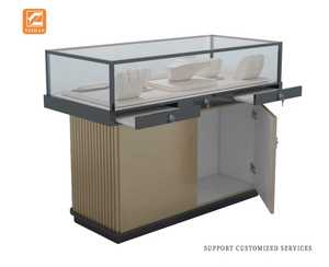 Vitrine à bijoux en verre personnalisée en gros avec éclairage LED, design écologique, étanche, serrures et tiroirs pour <span class=keywords><strong>la</strong></span> vente au détail et les musées - Product Image 3