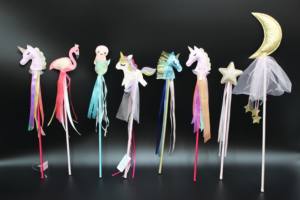 Glitter yıldız peri asaları ile kurdele prenses değnek çocuklar için - Product Image 2