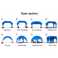 Arche gonflable pour course en plein air, résistante aux intempéries avec ventilateur intégré, taille et logo personnalisables, entrée départ/arrivée
