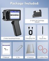 Impresora de Inyección de Tinta Portátil, 60 Impresiones por Segundo, Cartucho de Tinta de Secado Rápido, Conectividad USB para Códigos de Barras, Códigos QR, Fecha y Hora