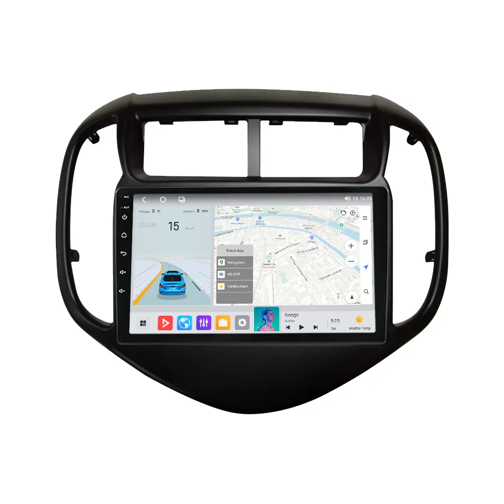 Mekede M6 Android GPS navigation 8core 4 Gam Xe Video Player GPS Hệ thống định vị cho Chevrolet Aveo 3 2016 -2021 DSP BT