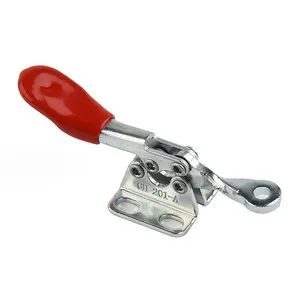 GH201A Metal Horizontal Vertical Toggle <strong>Clamp</strong> Quick-Release Fixture 80mm Red Toggle <strong>Clamps</strong> Hand <strong>Clip</strong> Tools - Product Image 5
