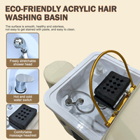 Lit de lavage multifonctionnel pour spa capillaire avec table de massage électrique et thérapie par circulation d'eau pour salons de beauté haut de gamme