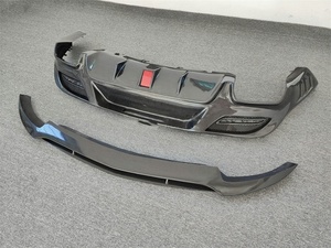 Kit carrosserie compact en fibre de carbone modifiée avec séparateur avant et aileron arrière lumineux pour Mercedes GLE63 ancienne, pièces de modification aérodynamique - Product Image 3