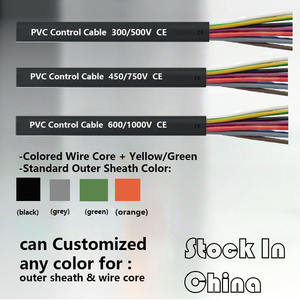 Câble de contrôle en PVC certifié CE 300/500V (fil de cuivre pur multicœur): noyau de 2 à 25 fils, 0.34m ㎡/ 0.5m ㎡/0.75m ㎡/1.0m ㎡/1.5m ㎡/2.5m ㎡ - Product Image 3